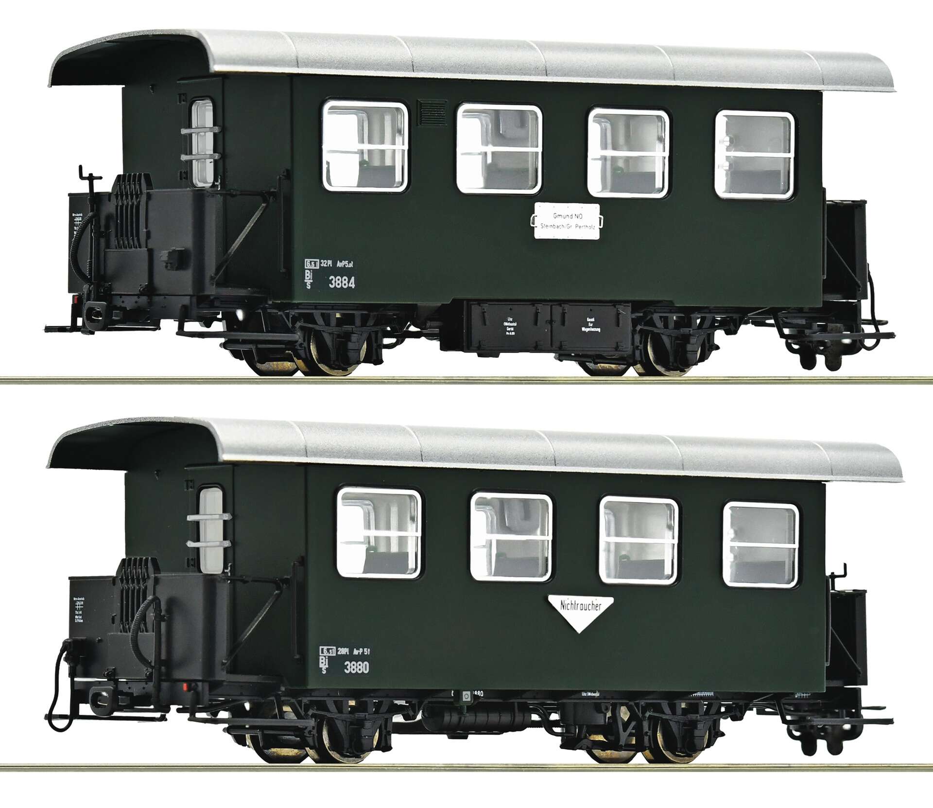 2 piece set: Narrow gauge passenger coaches, ÖBB