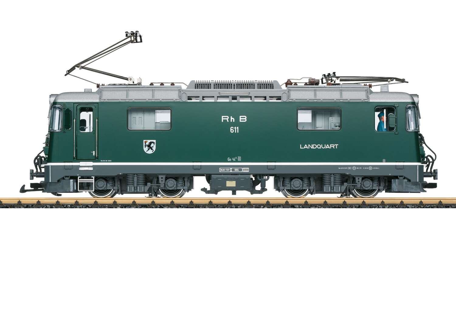 RhB Electric Locomotive Number 611 (Class Ge 4/4 II), Era VI