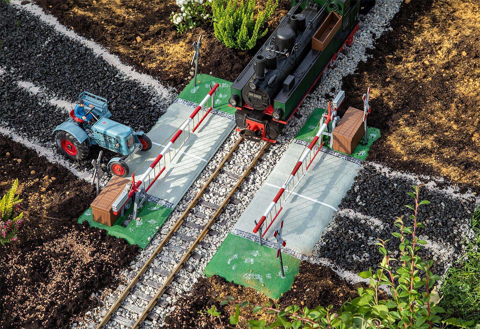 Planovergang med bommer