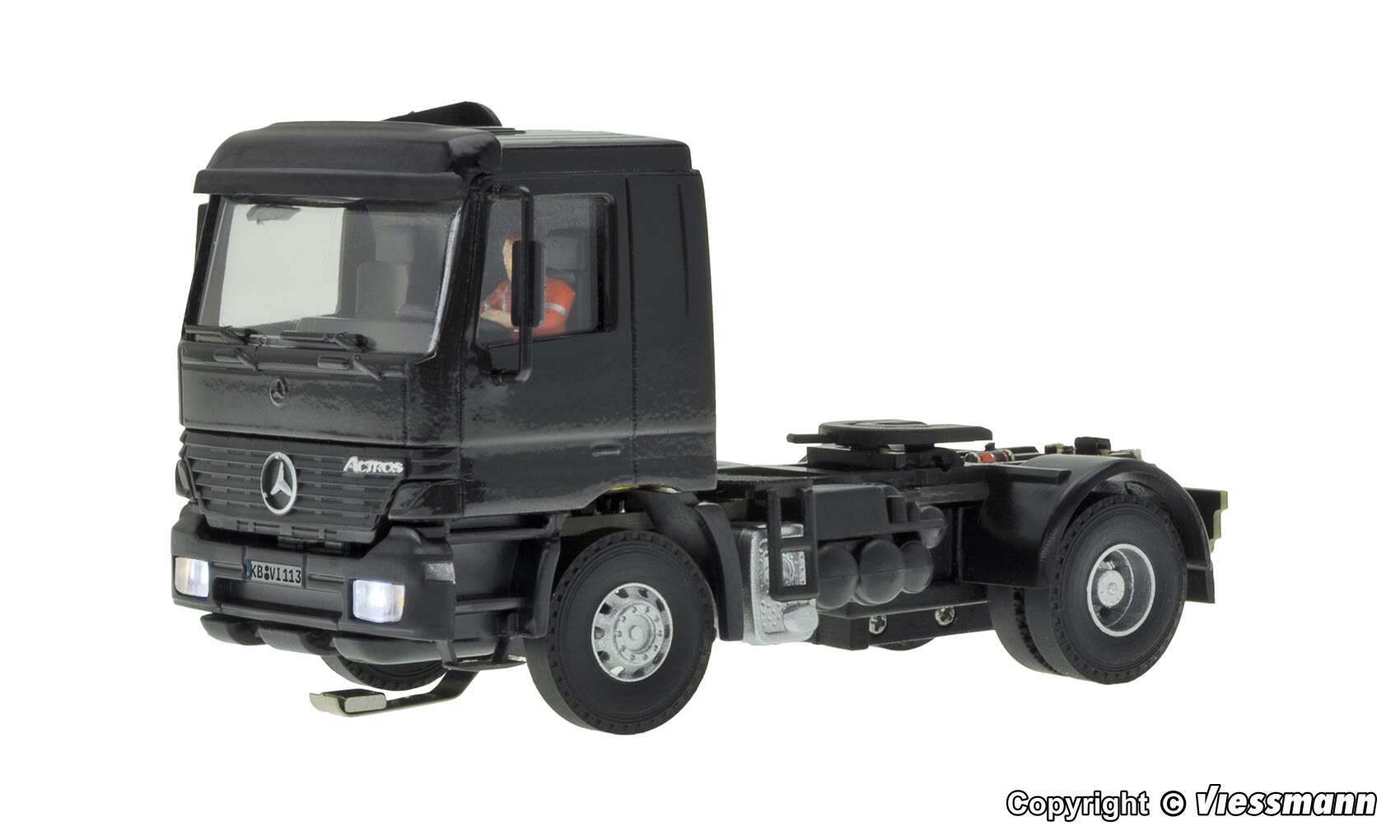 MB ACTROS 2-axle articulate truck, black, functional model