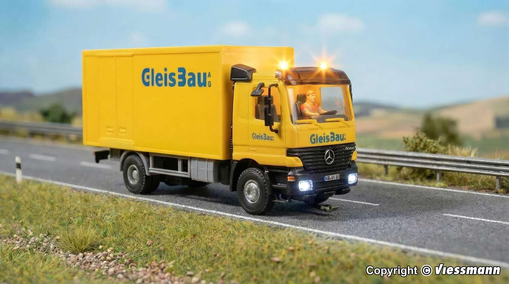 MB ACTROS 2-akslet varebil, GleisBau, funksjonsmodell