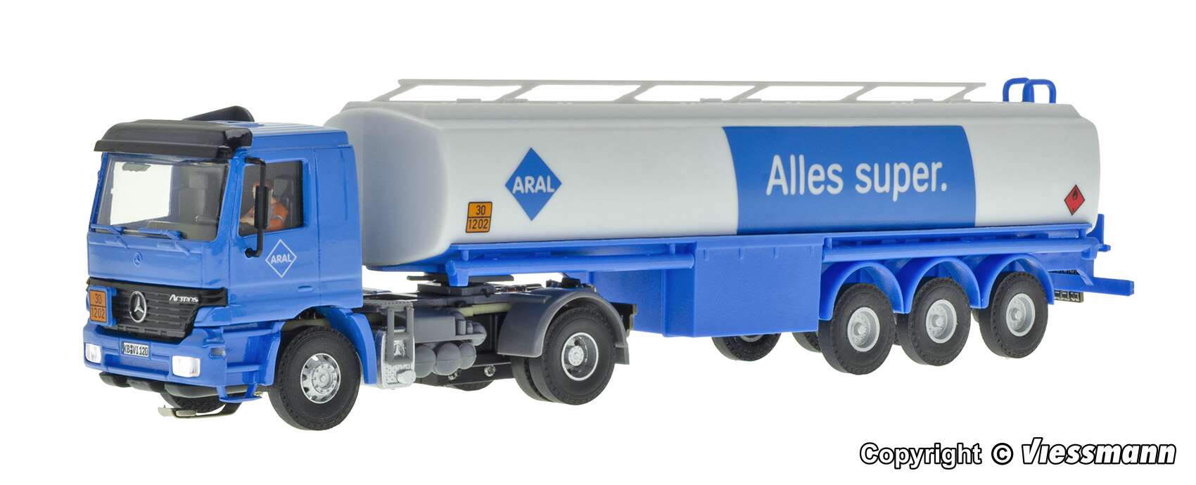 MB ACTROS 2-akslet trekkvogn med ARAL tankhenger, funksjonell modell