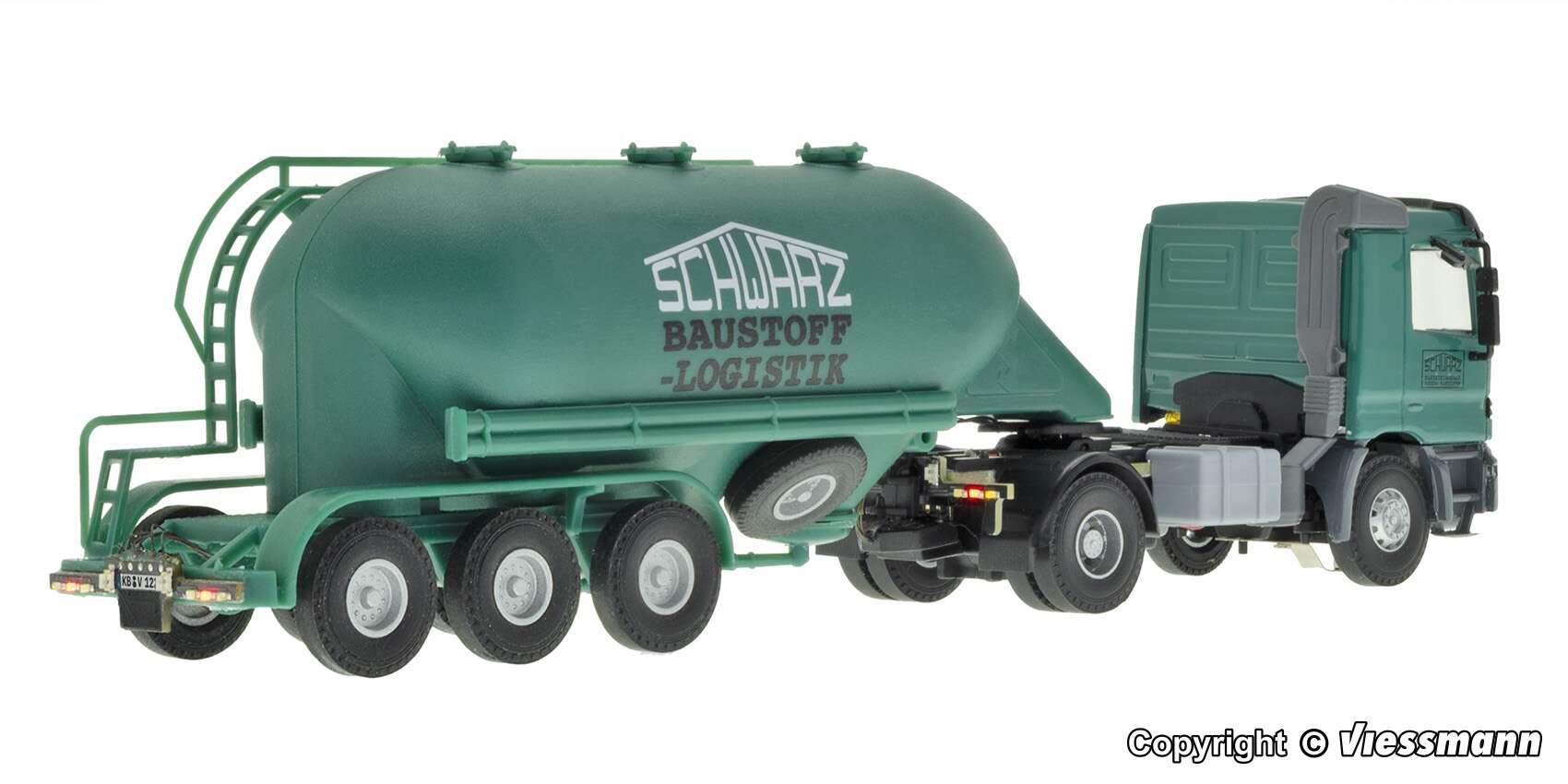 MB ACTROS 2-axle tractor with Schwarzbau silo semitrailer SL 337, functional model