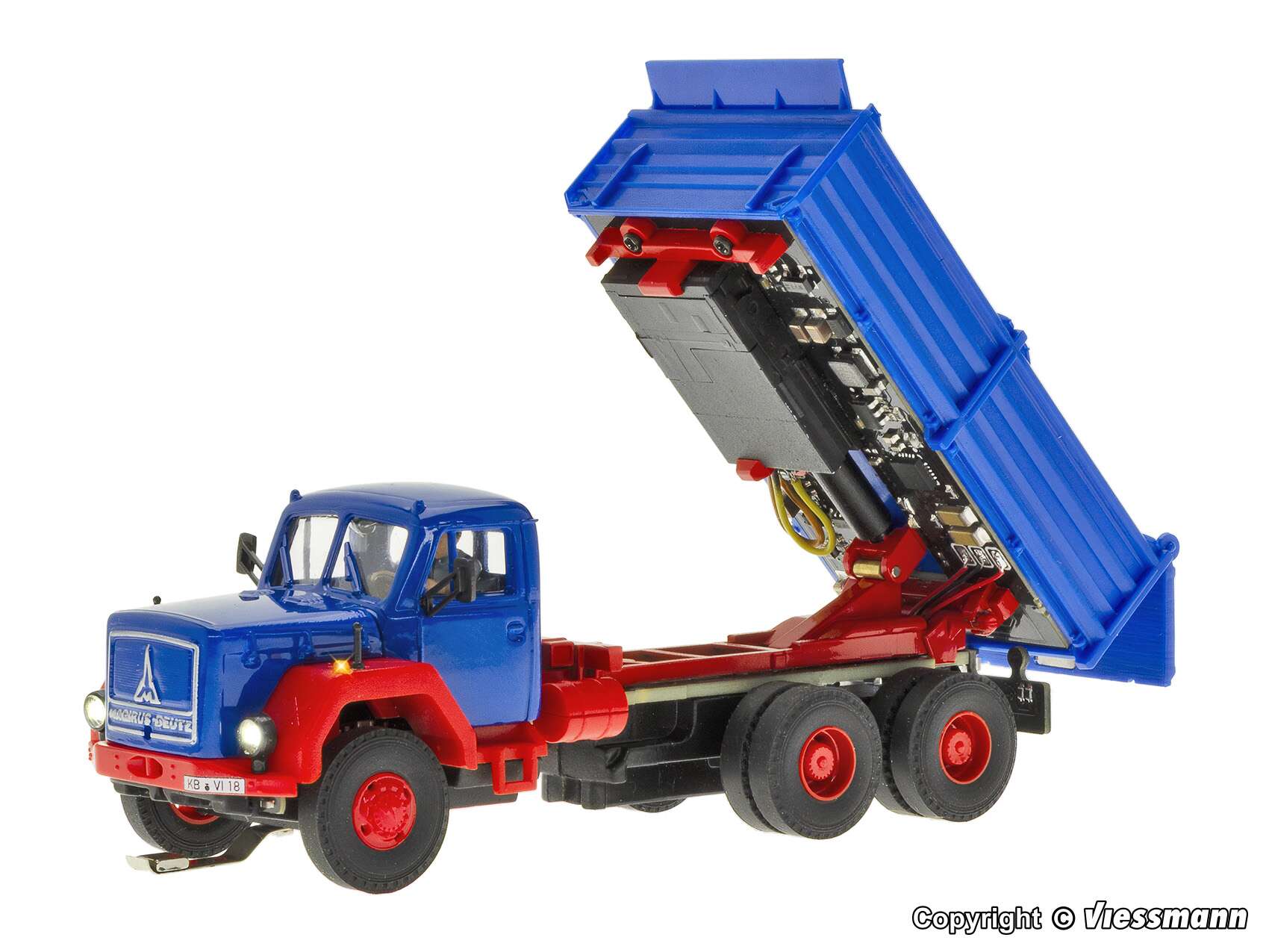 MAGIRUS DEUTZ 3-axle square bonnet with motorized tilt, functional model