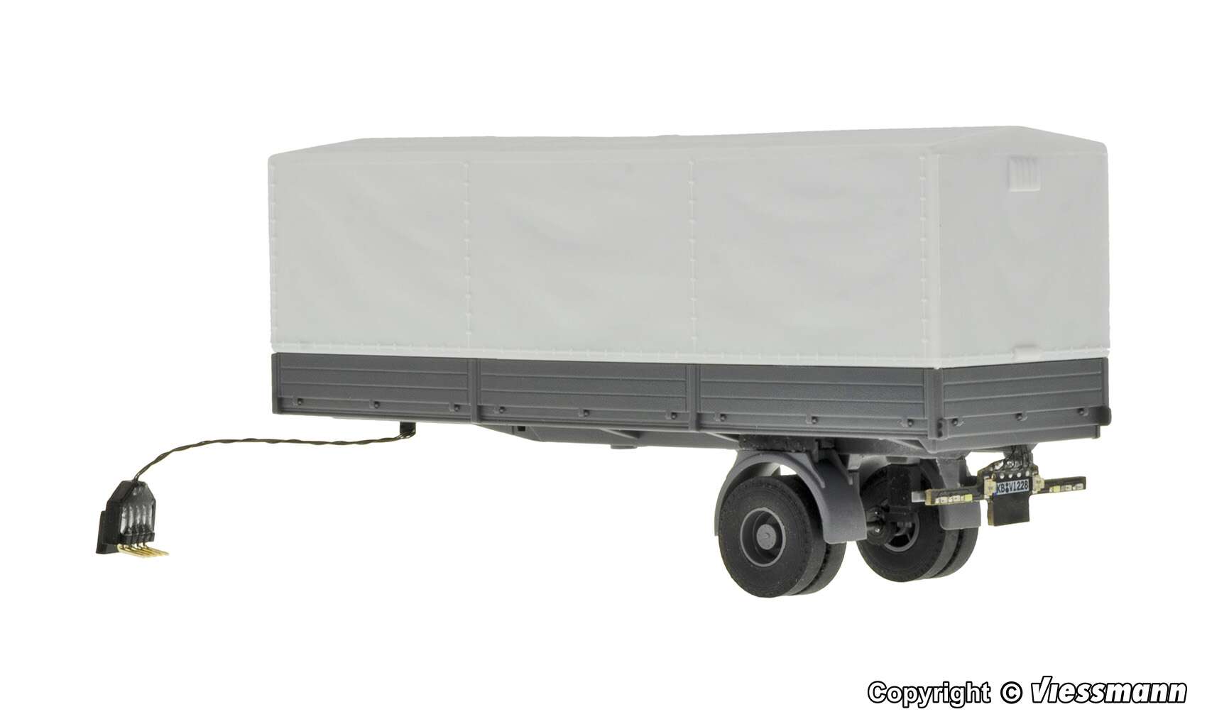1-axle curtainsider semitrailer, functional model