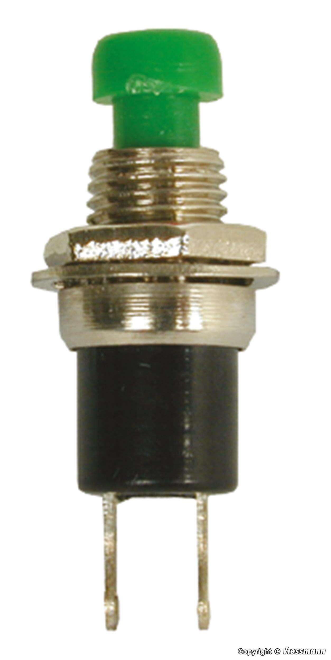 Push button green, 5 pieces