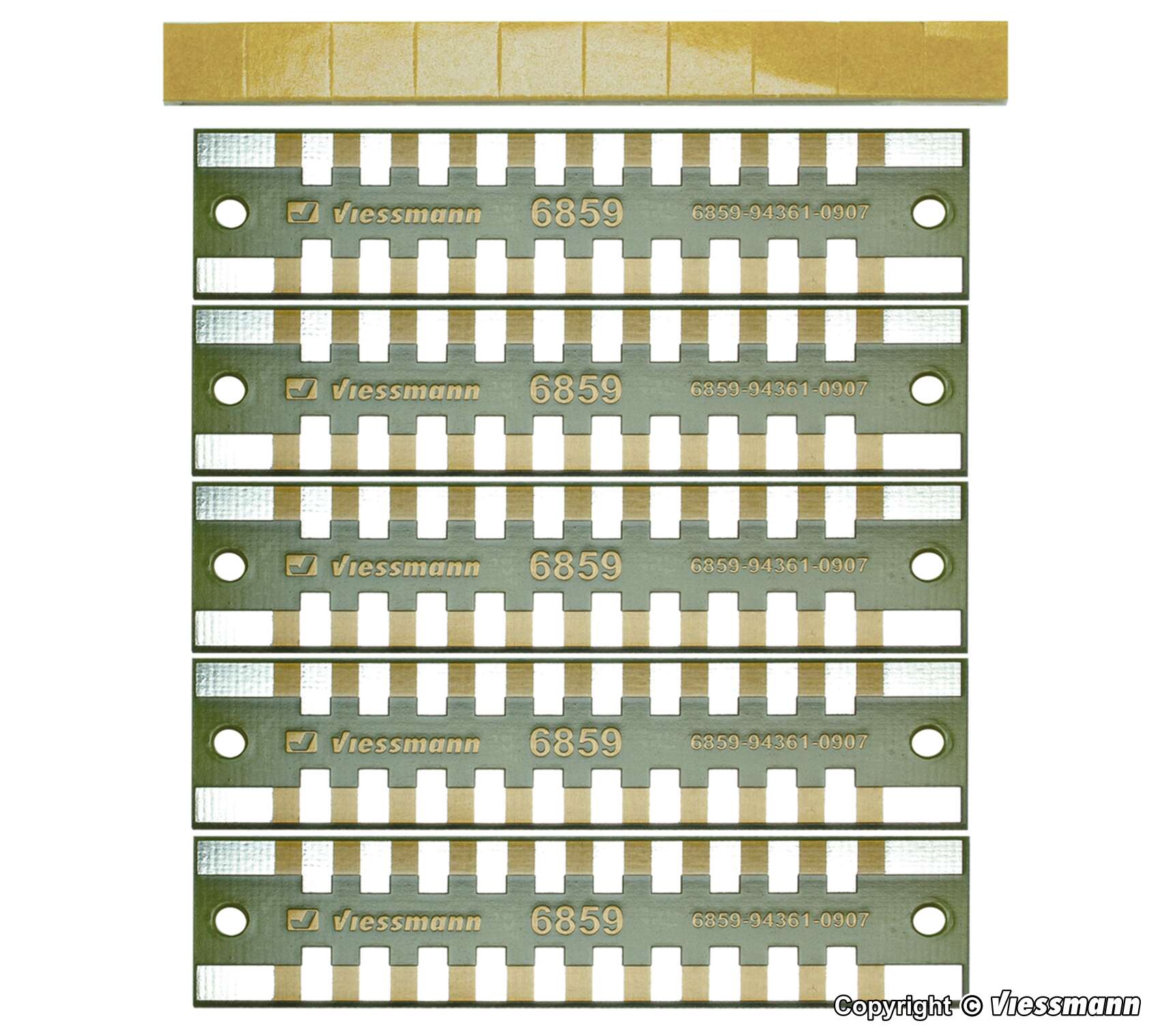 PCB with 2-pole, 5 pieces